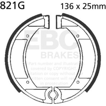 821G ���[�^�[�T�C�N�� �a�t�� ���v���C�X�����g �u���[�L�V���[�Y �t�����g�����p EBC Brakes (�C�[�r�[�V�[�u���[�L) 43858625