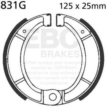 831G ���[�^�[�T�C�N�� �a�t�� ���v���C�X�����g �u���[�L�V���[�Y �t�����g�����p EBC Brakes (�C�[�r�[�V�[�u���[�L) 43858634