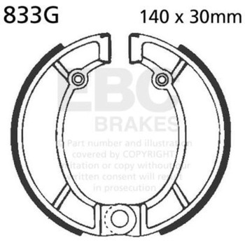 833G ���[�^�[�T�C�N�� �a�t�� ���v���C�X�����g �u���[�L�V���[�Y ���A�����p EBC Brakes (�C�[�r�[�V�[�u���[�L) 43858650