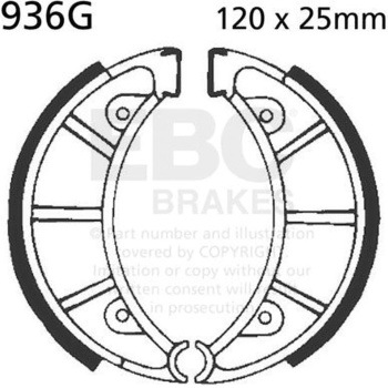 936G ���[�^�[�T�C�N�� �a�t�� ���v���C�X�����g �u���[�L�V���[�Y ���A�����p EBC Brakes (�C�[�r�[�V�[�u���[�L) 43858799