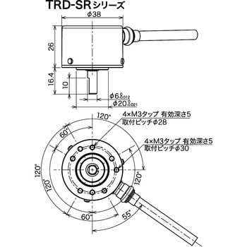 TRD-SR2000A Φ38薄型ロータリエンコーダ シャフトタイプ 1個 ジェイ