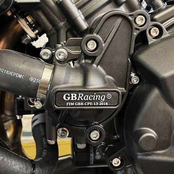 MT-09， FZ-09， Tracer & Scrambler ウォーターポンプカバー 2021-2024 GBRacing (ジービーレーシング)