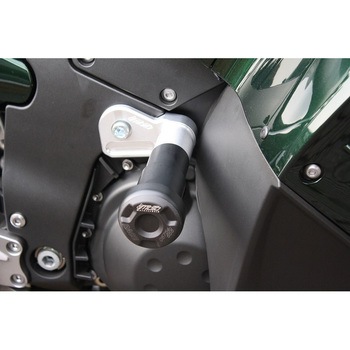 クラッシュパッドセット マウンティングプレート ブラックアノダイズド Kawasaki GTR 1400 (2007 -) GSG Mototechnik (GSGモトテクニック)