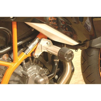 クラッシュパッドセット マウンティングプレート ブラックアノダイズド KTM 990 SMT (2009 -) GSG Mototechnik (GSGモトテクニック)