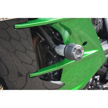 クラッシュパッドセット アダプター アルミ ブラックアノダイズド Kawasaki Ninja H2 SX/SE (2018 -) - GSG Mototechnik (GSGモトテクニック)