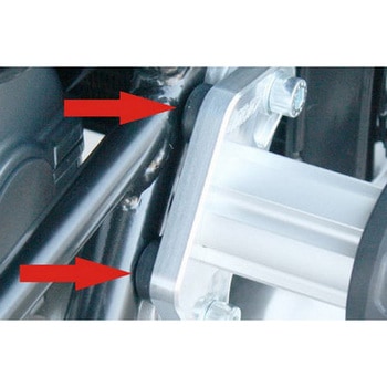 クラッシュパッドセット マウンティングプレート ブラックアノダイズド KTM Duke 125 / 200 (2011-2016) GSG Mototechnik (GSGモトテクニック)
