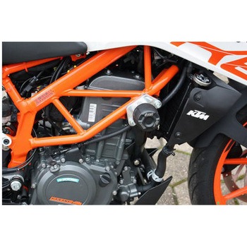クラッシュパッドセット マウンティングプレート ブラックアノダイズド KTM Duke 390 (2013 -) GSG Mototechnik (GSGモトテクニック)