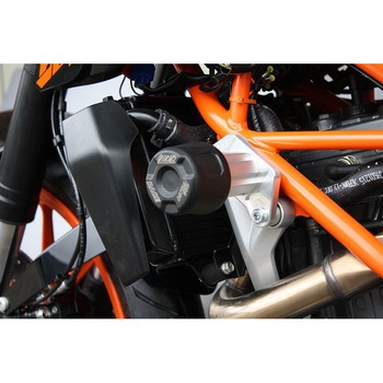 クラッシュパッドセット マウンティングプレート ブラックアノダイズド KTM Duke 390 (2013 -) GSG Mototechnik (GSGモトテクニック)