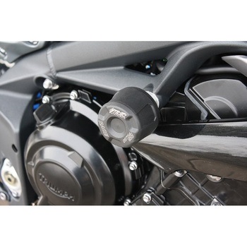 クラッシュパッドセット アダプター アルミ ブラックアノダイズド Triumph ストリートトリプル 675 / 675 R (2013-2016) GSG Mototechnik (GSGモトテクニック)