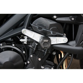 クラッシュパッドセット マウンティングプレート ブラックアノダイズド Triumph ストリートトリプル 675 / 675 R (2009-2012) キャリアプレートマウント GSG Mototechnik (GSGモトテクニック)
