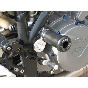 エンジンガード マウンティングプレート ブラックアノダイズド KTM 990 Super Duke / R (2005 -) GSG Mototechnik (GSGモトテクニック)
