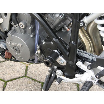 エンジンガード マウンティングプレート ブラックアノダイズド KTM 990 Super Duke / R (2005 -) GSG Mototechnik (GSGモトテクニック)