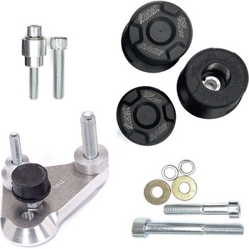 クラッシュパッドセット マウンティングプレート ブラックアノダイズド BMW K 1300 S (2009 -) GSG Mototechnik (GSGモトテクニック)