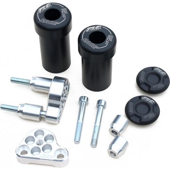 クラッシュパッドセット マウンティングプレート ブラックアノダイズド Buell XB モデル (2008 -) GSG Mototechnik (GSGモトテクニック)