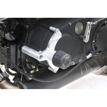 クラッシュパッドセット プレート 左側 ブラックアノダイズド Buell X1 (2000-2002) - GSG Mototechnik (GSGモトテクニック)