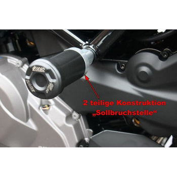 クラッシュパッドセット アダプター アルミ ブラックアノダイズド Ducati ムルティストラーダ V2 (2022 -) GSG Mototechnik (GSGモトテクニック)