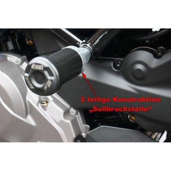 クラッシュパッドセット アダプター アルミ ブラックアノダイズド Ducati ムルティストラーダ V2 (2022 -) GSG Mototechnik (GSGモトテクニック)