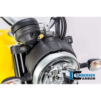 カーボンパーツ ヘッドライトカバー マット Ducati Scrambler &apos；16 ILMBERGER (イルムバーガーカーボンパーツ)