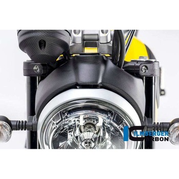 カーボンパーツ ヘッドライトカバー マット Ducati Scrambler &apos；16 ILMBERGER (イルムバーガーカーボンパーツ)