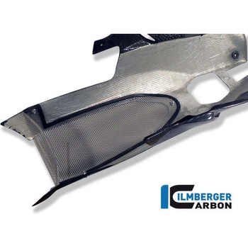 カーボンパーツ レーシングエグゾーストカバー -ステンレス- ベリーパン用 S 1000 RR Street ILMBERGER (イルムバーガーカーボンパーツ)