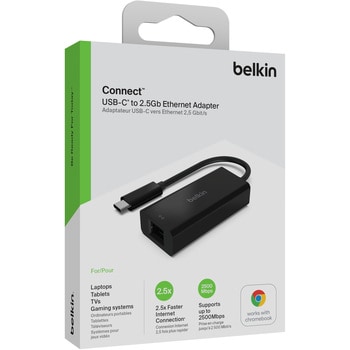 INC012BTBK USB-C TO 2.5GB ETHERNET ADAPTER 1個 BELKIN(ベルキン