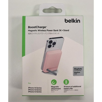 BoostCharge MagSafe対応 磁気ワイヤレスモバイルバッテリー 5000mAh BELKIN(ベルキン)