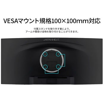 Amazon.co.jp限定】JAPANNEXT 34インチ VAパネル搭載 UWQHD(3440x1440)解像度 大画面湾曲液晶モニター  JN-V34UQ HDMI DP HDR sRGB:100% PBP/PIP機能搭載 曲面パネル採用(R1500)