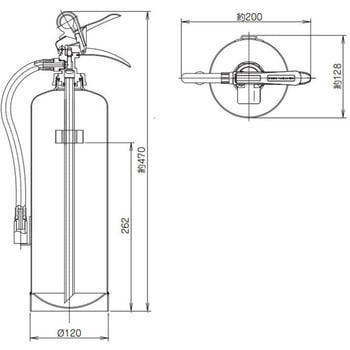 粉末(ABC)消火器10型 蓄圧式3.0kg リサイクルシール付 ニッタン(NITTAN)