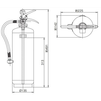NKNL-3S 強化液(中性)消火器3型 PFOS対応品3.0L リサイクル