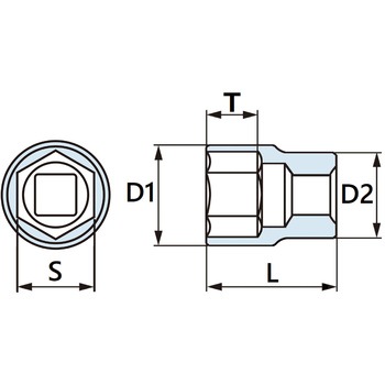 1/2DR ショートソケット (6角) SIGNET(シグネット)