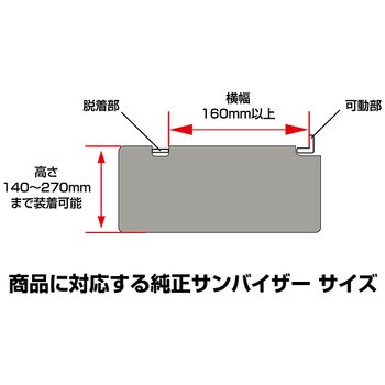 D.A.D サンバイザー ワイドミラー