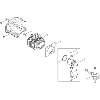シリンダ・ピストン・クランクシャフト部品HT2211S-1000B - 新ダイワ