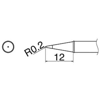 R0．2mm交換用こて先(EA304AL用) エスコ