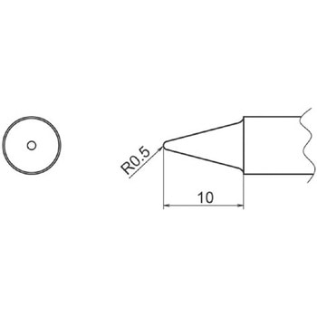 R0．5mm交換用こて先(EA304AP用) エスコ