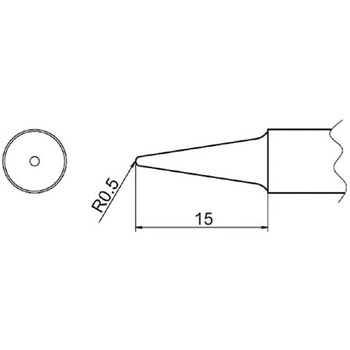 R0．5mm交換用こて先(EA304AP用) エスコ