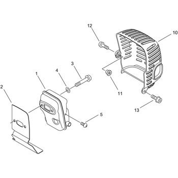 マフラ(消音器)部品RM1027-2WD 新ダイワ