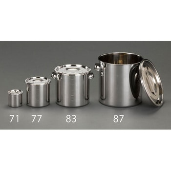 直径220x220mm/8．0Lポット(ステンレス製) エスコ