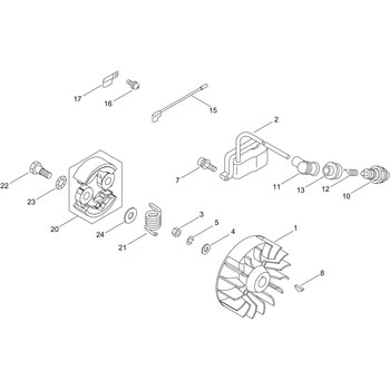 マグネト・クラッチ部品RM1027-GTD15 新ダイワ