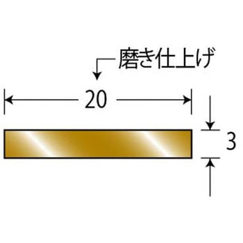 床金物 見切り金物 真鍮製フラットバー - アシスト