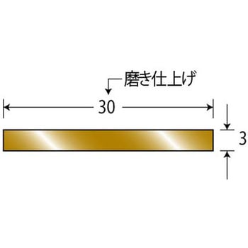 床金物 見切り金物 真鍮製フラットバー - アシスト