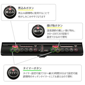 IHクッキングヒーター2口(幅56cmタイプ)&専用台セット YAMAZEN(山善)