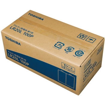 単1アルカリ乾電池 100P 東芝