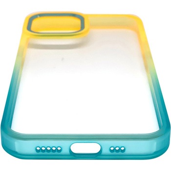 iPhone グラデーションカバーケースオレンジ×ミント エアージェイ