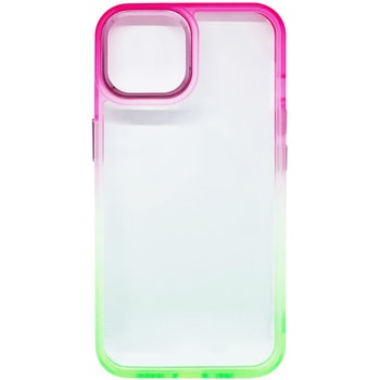 iPhone グラデーションカバーケース ストロベリー×グリーン エアージェイ