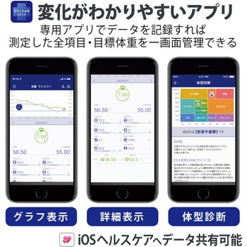 体重計 体組成計 自動認識機能付 MRI測定 50g単位 Wi-Fi スマホ連動 エレコム