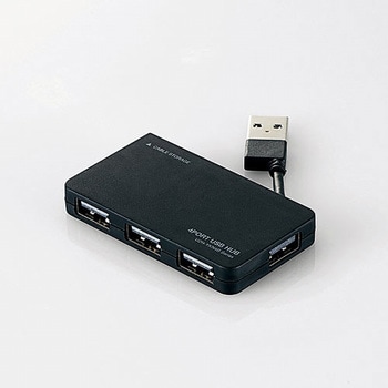 [4ポート]USB2．0ハブ(ブラック) エスコ