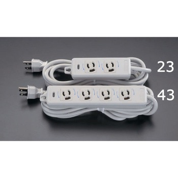 AC125V/15A タップ(4口・抜け止・アース付) エスコ