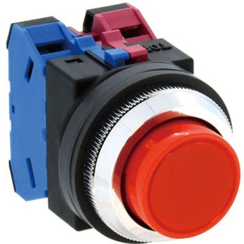 1a-1b/30mm押しボタンスイッチ(突型/赤) エスコ