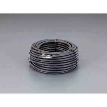2．0mm2x50m/4芯[2種EPゴム]キャブタイヤケーブル エスコ