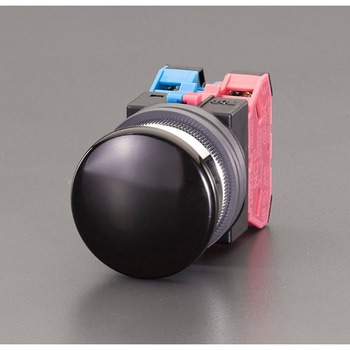 1a-1b/30mm押しボタンスイッチ(大型/黒) エスコ